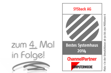 SYStemhaus Award 2014: 1. Platz als bestes SYStemhaus